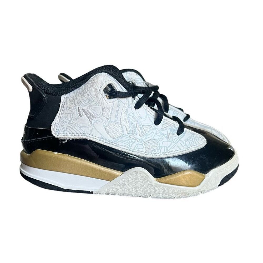 Toddler Boys Jordan Dub Zero TD Metallic Gold High Top Sneakers - Sz 9